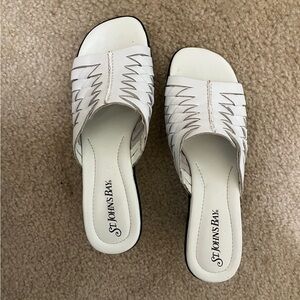 St. John's Bay Woven Leather Comfort Mules